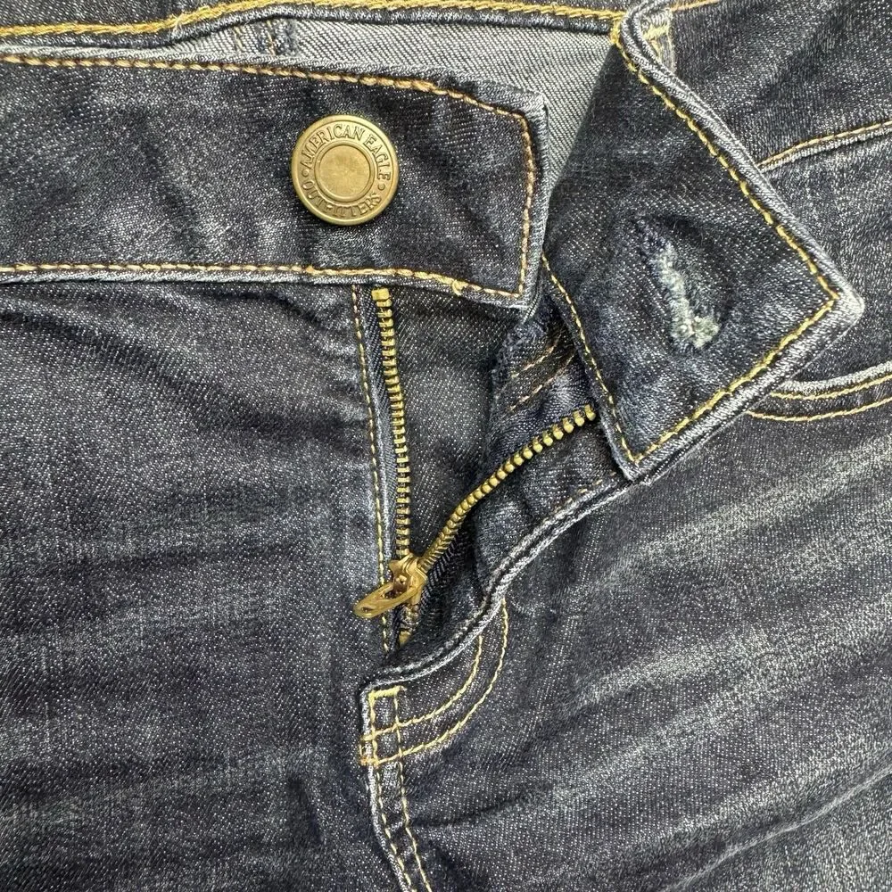 American Eagle Super Stretch Jegging Ankle Jeans Womens 8 Dark Wash Blue Denim